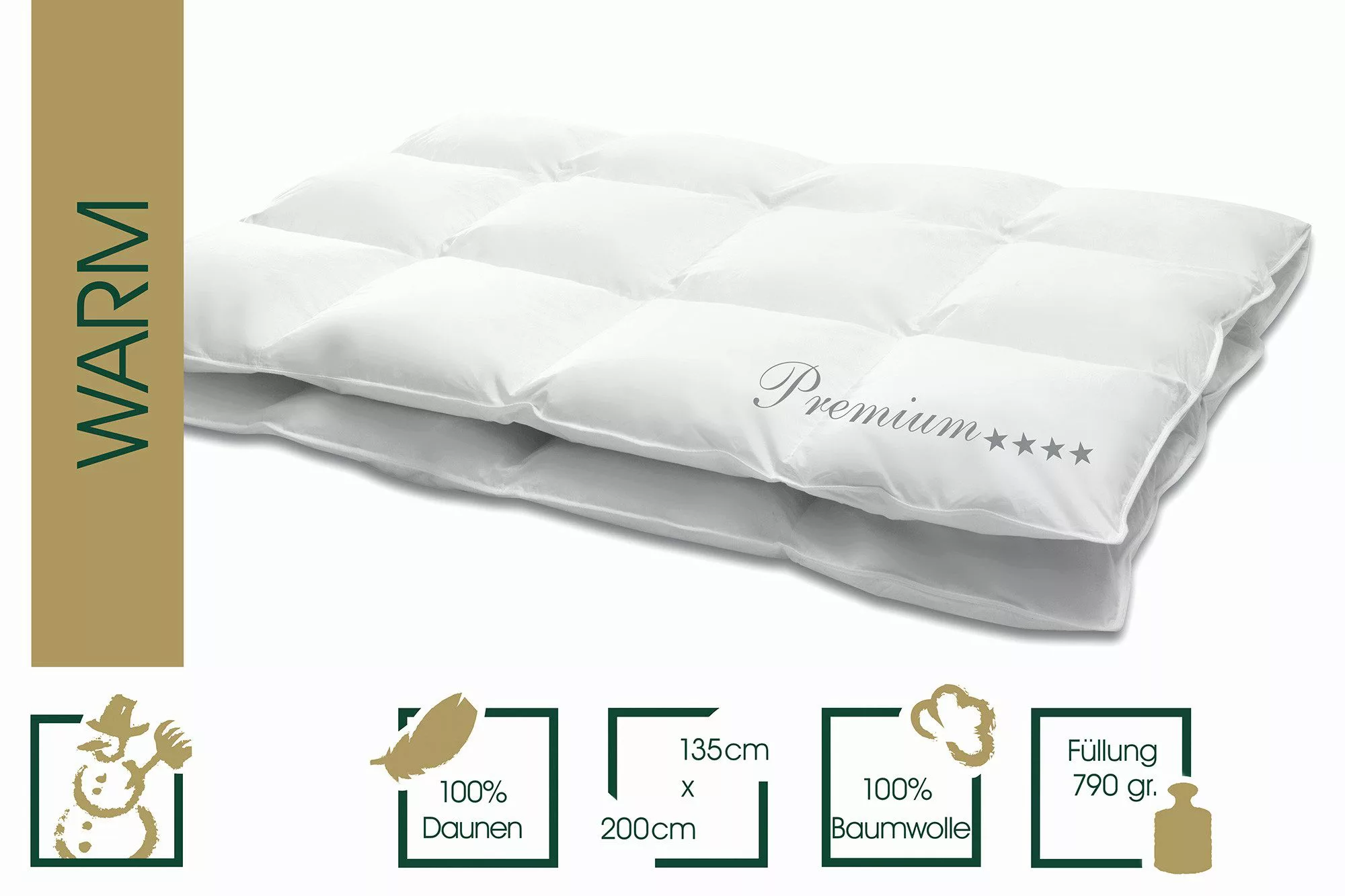 HANSKRUCHEN Daunenbettdecke Premium, Füllung: 100% Daunen, günstig online kaufen