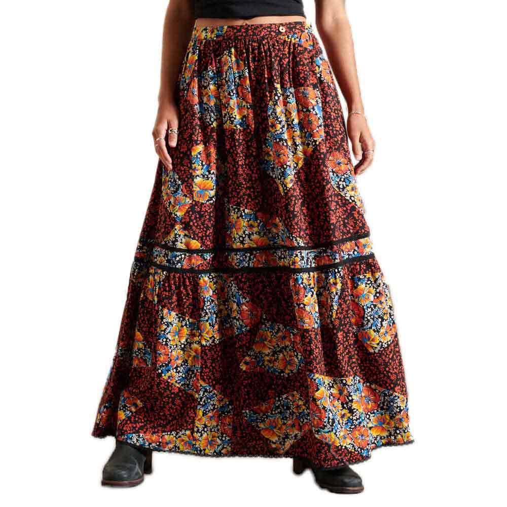 Superdry Woven Maxi Rock S Multi Colour Print günstig online kaufen