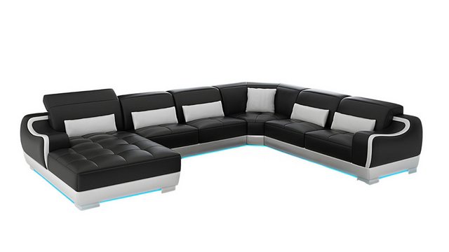 Xlmoebel Sofa Wohnlandschaft Ecksofa aus Leder mit Polsterung, Sitzbereich, günstig online kaufen