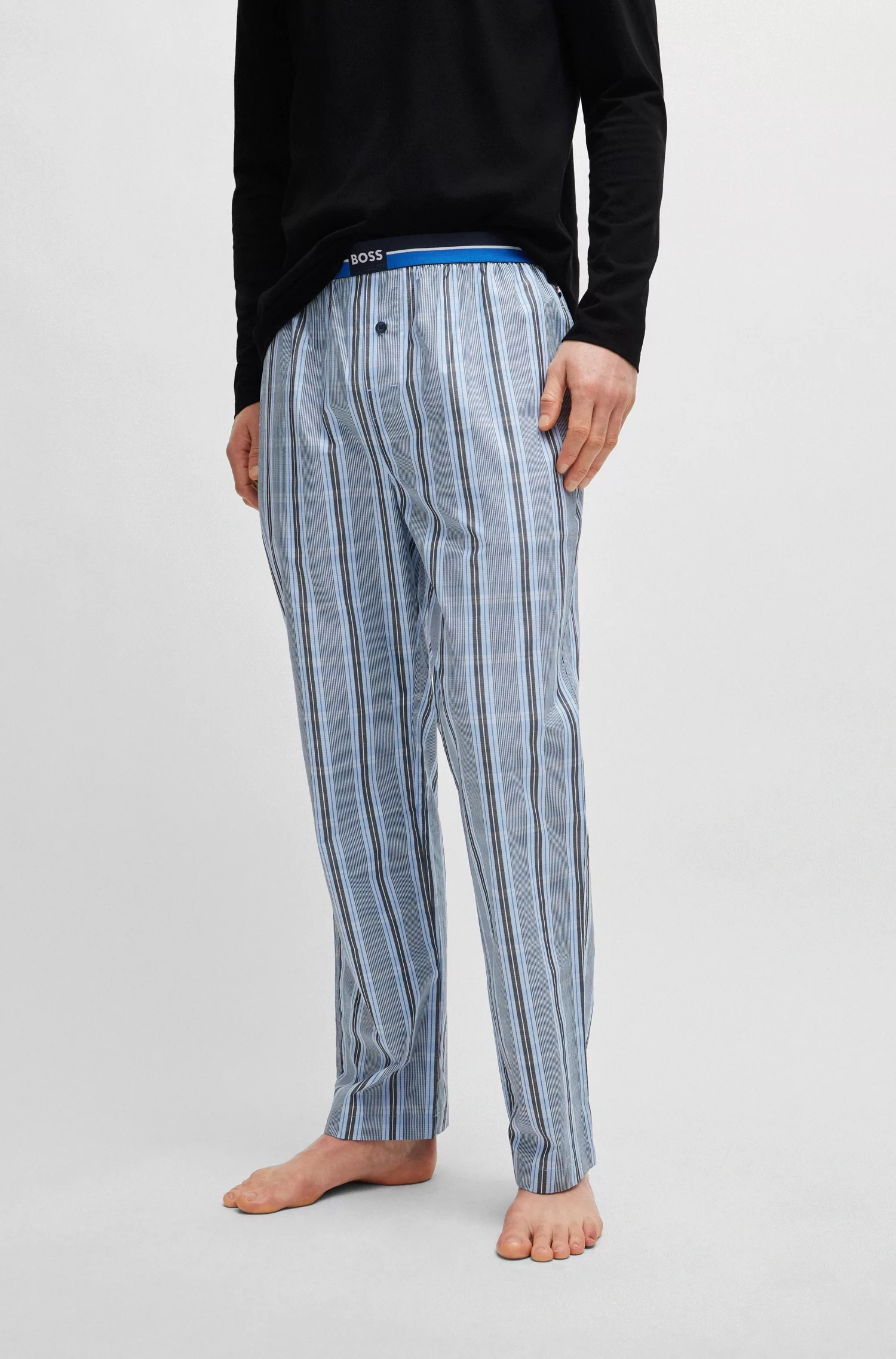 BOSS Pyjamahose Urban Pants mit Eingriff und Knopf günstig online kaufen