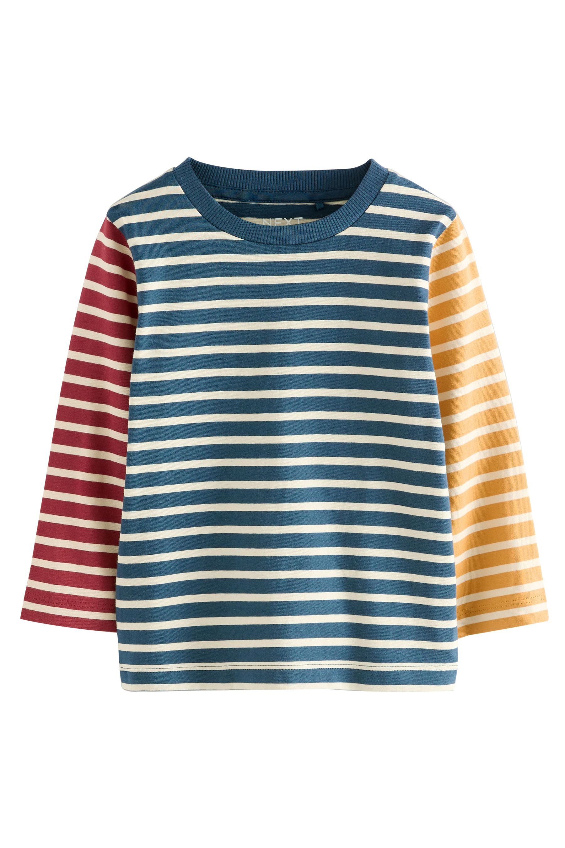 Next Langarmshirt Langärmeliges Shirt mit Streifen günstig online kaufen