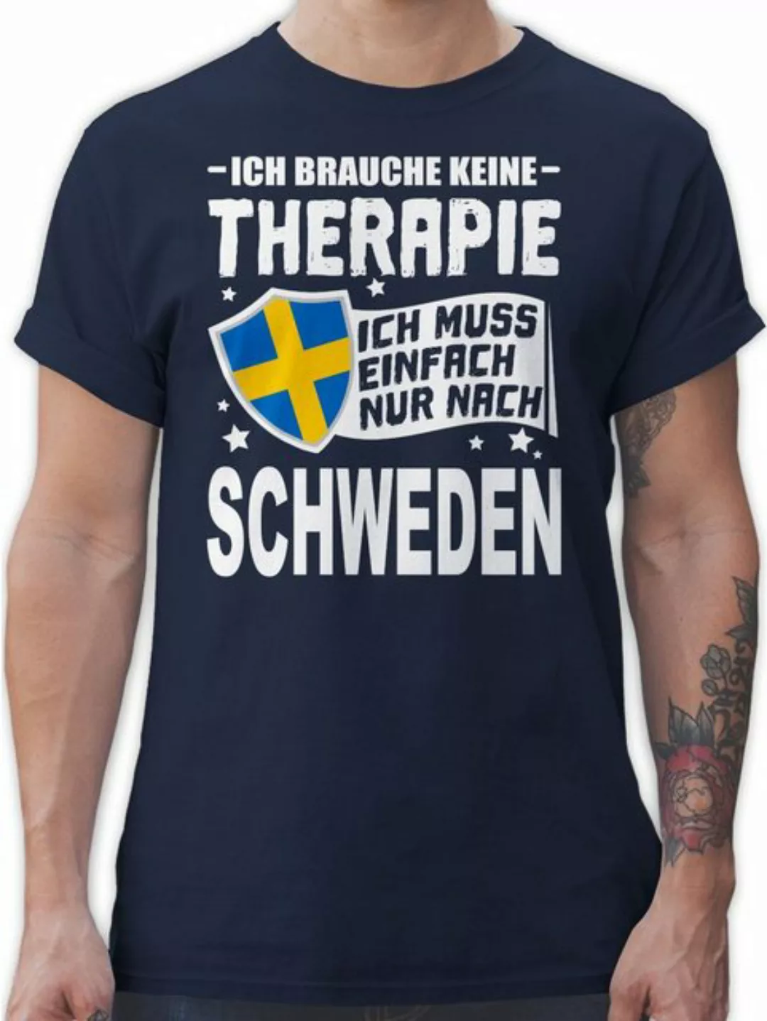 Shirtracer T-Shirt Ich brauche keine Therapie Ich muss einfach nur nach Sch günstig online kaufen