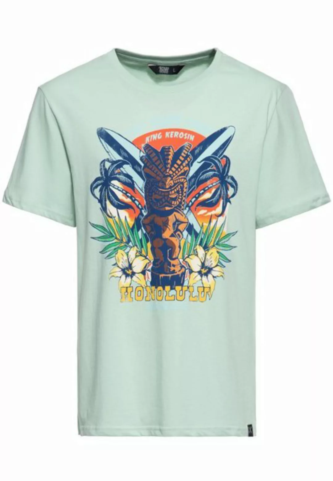 KingKerosin Print-Shirt Tiki Surf Shop (1-tlg) mit Retro Front Print im "Ti günstig online kaufen