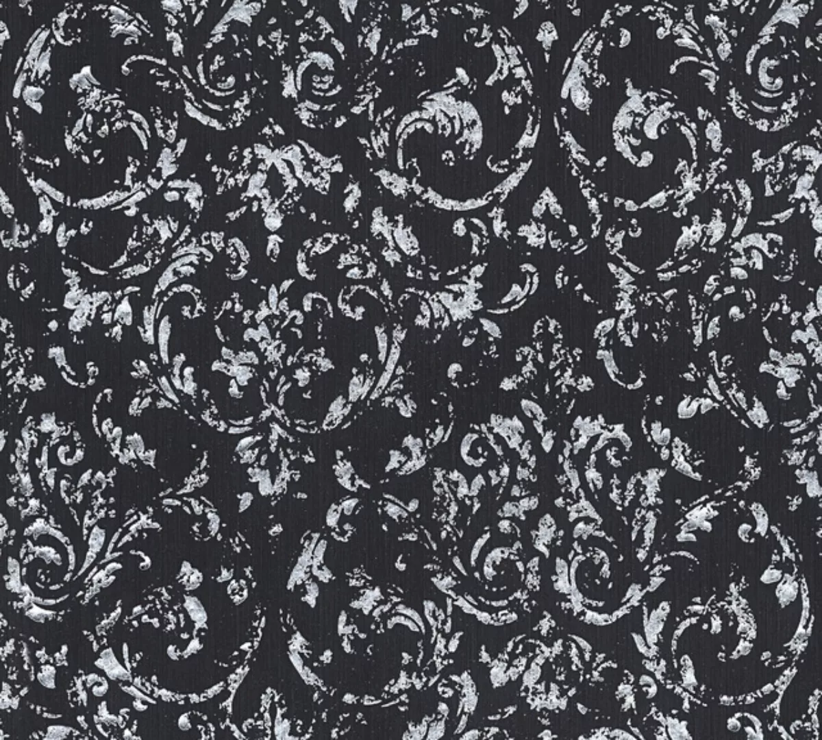 Bricoflor Vlies Textiltapete Schwarz Silber Glitzer Tapete Elegant mit Meta günstig online kaufen