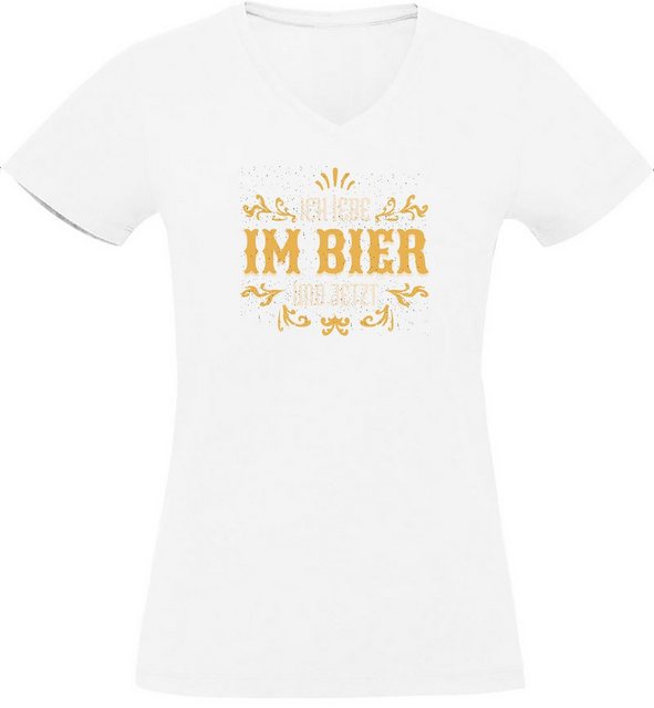 MyDesign24 T-Shirt Damen Oktoberfest T-Shirt - Ich Lebe im Bier und jetzt V günstig online kaufen