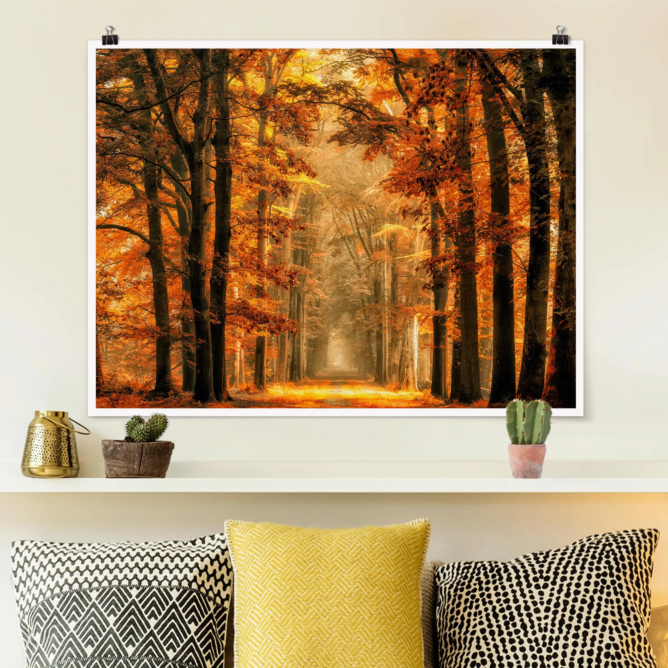 Poster Natur & Landschaft - Querformat Märchenwald im Herbst günstig online kaufen