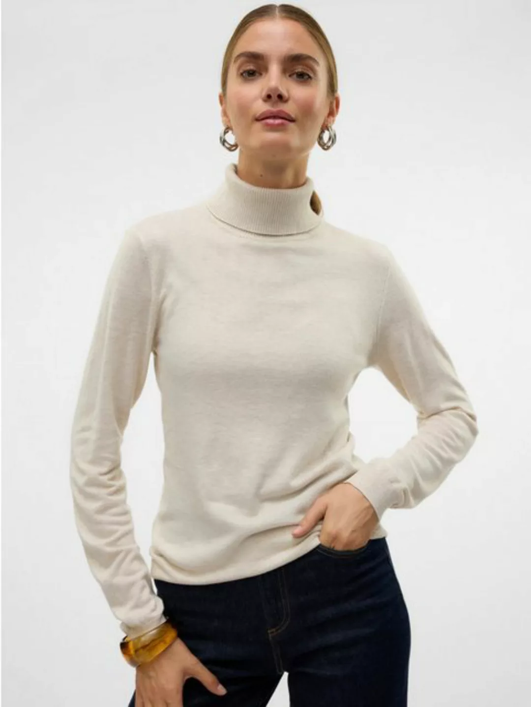 Vero Moda Strickpullover VMIRIS LS ROLLNECK PULLOVER GA NOOS günstig online kaufen