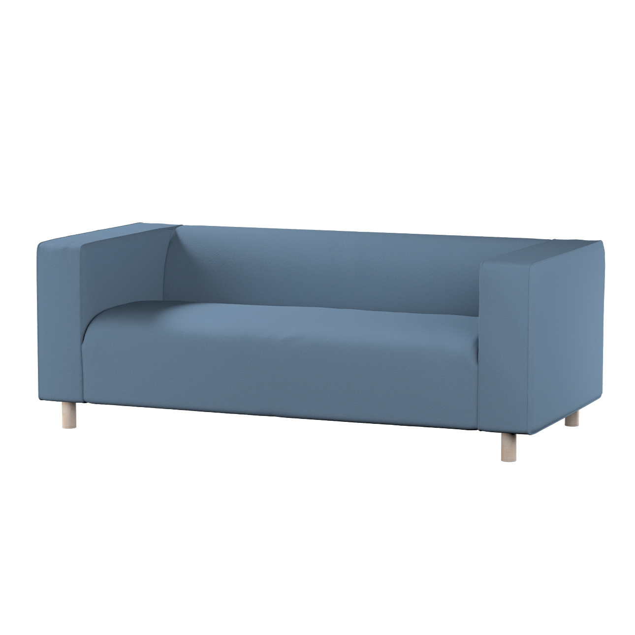 Bezug für Klippan 2-Sitzer Sofa, blau, Sofahusse, Klippan 2-Sitzer, Bouclé günstig online kaufen