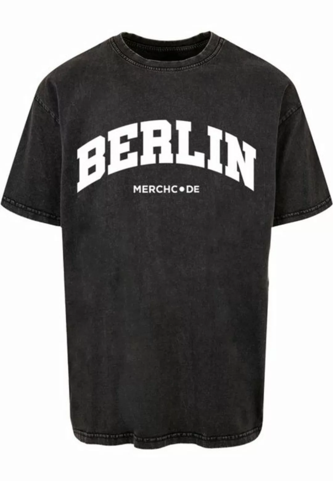 Merchcode T-Shirt Merchcode Herren Berlin Wording - Acid Washed Oversize Te günstig online kaufen