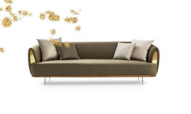 Xlmoebel Sofa Hochwertiges Dreisitzer-Sofa aus Stoff für das Wohnzimmer im günstig online kaufen