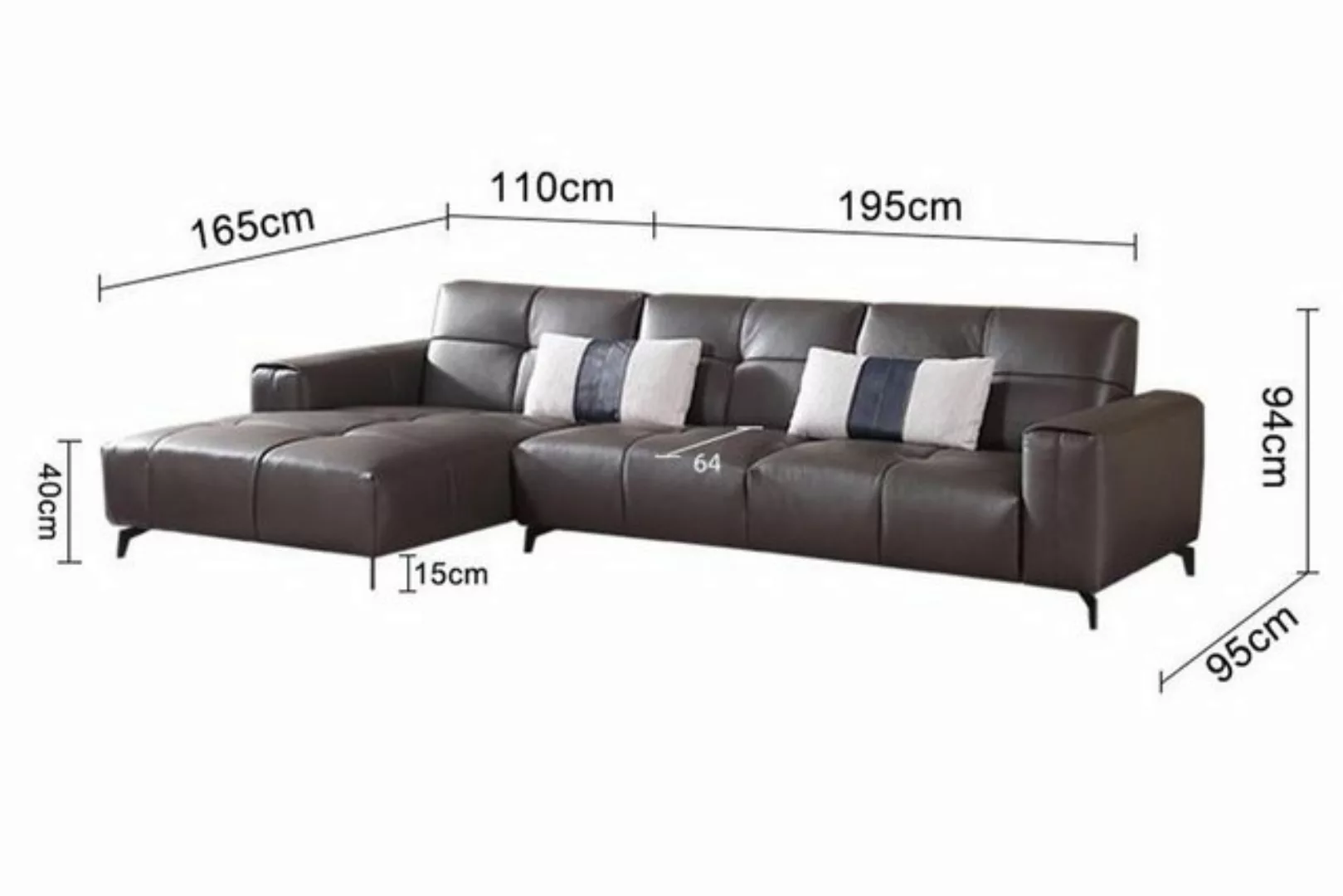 JVmoebel Ecksofa, Design Esk Ecksofa L-form Modern Sofas Ledersofa Couch Wo günstig online kaufen