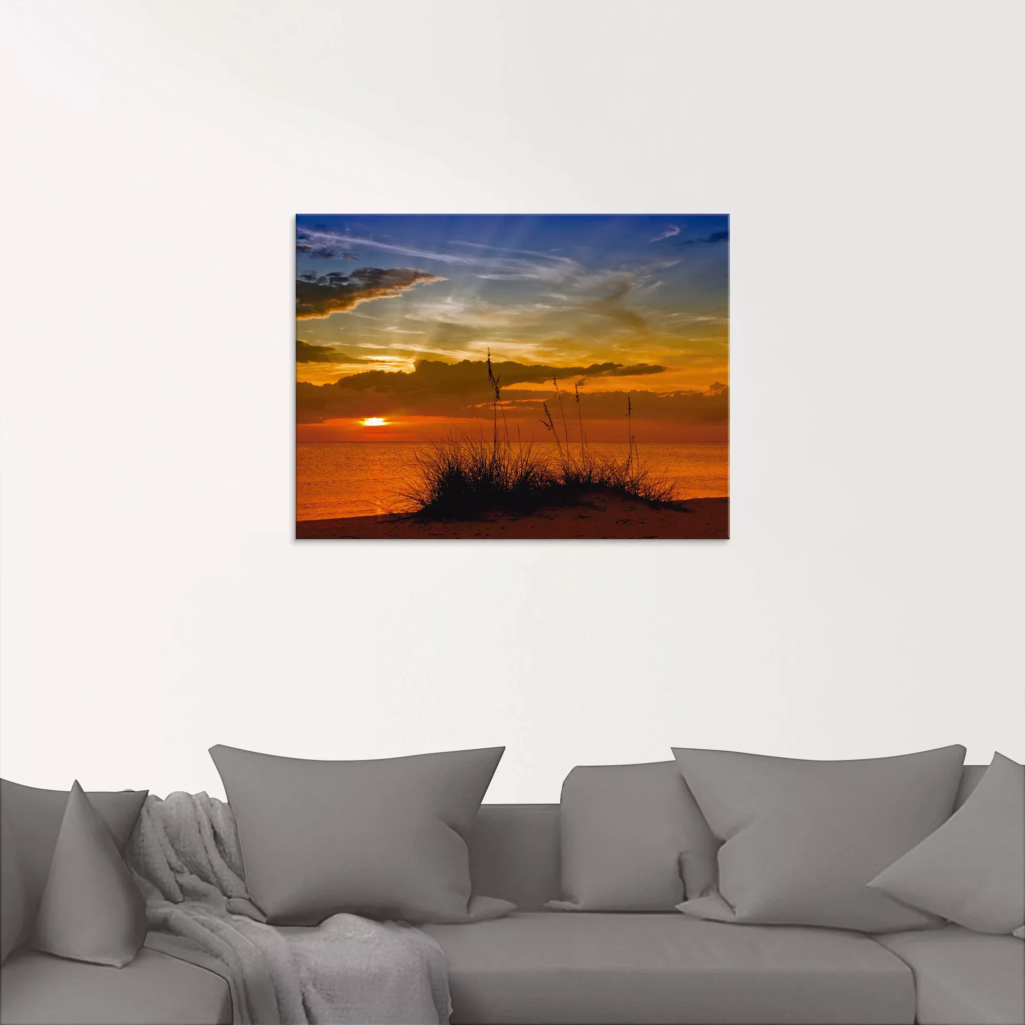 Artland Glasbild "Herrlicher Sonnenuntergang", Sonnenaufgang & -untergang, günstig online kaufen