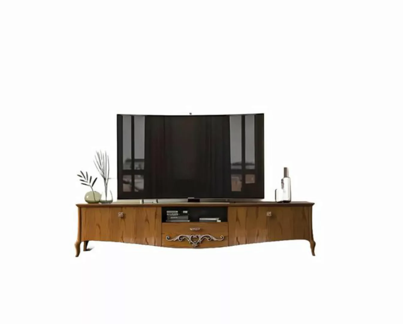 Xlmoebel TV-Schrank TV-Möbel rtv Wohnzimmertisch Braun Holz Italienisches D günstig online kaufen