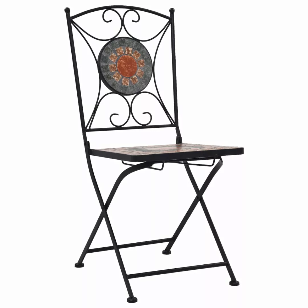 Mosaik-bistrostühle 2 Stk. Orange / Grau günstig online kaufen