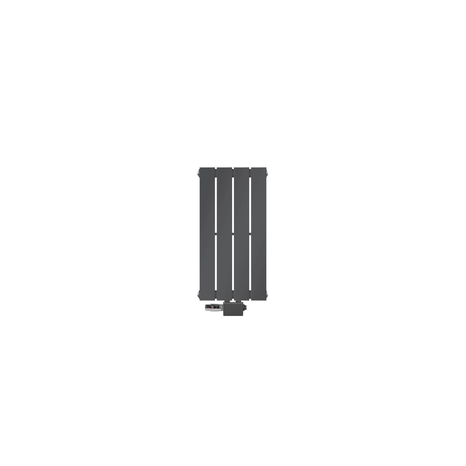 LuxeBath Paneelheizkörper Einlagig 60x30cm Anthrazit Anschlussarmatur Unive günstig online kaufen