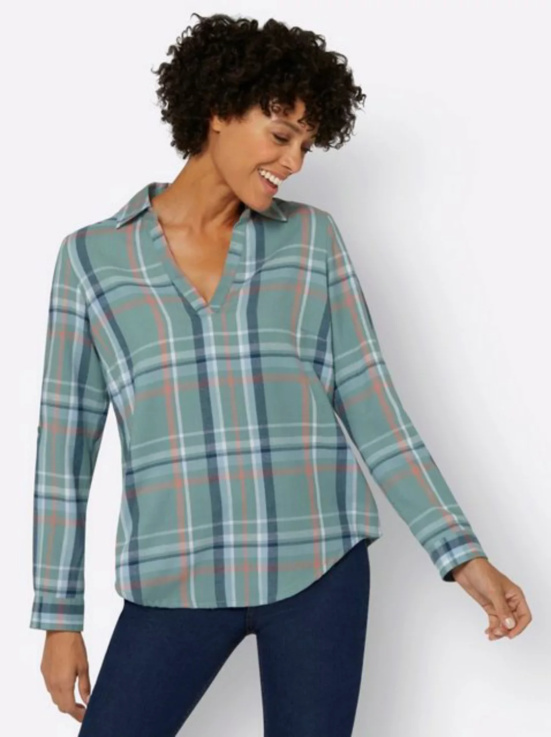 Witt Klassische Bluse Flanell-Bluse günstig online kaufen