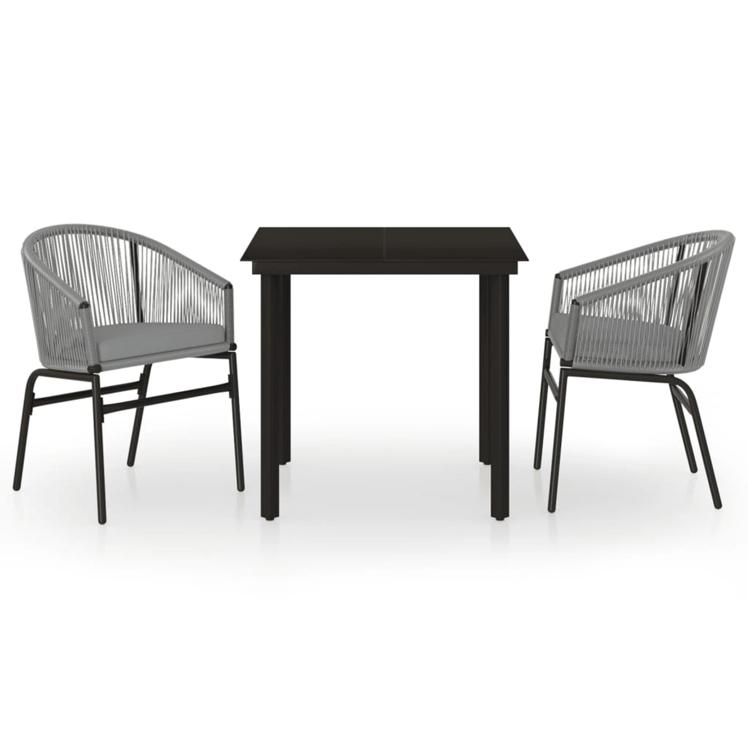 vidaXL 3-Tlg Garten-Essgruppe Grau 3099233 günstig online kaufen
