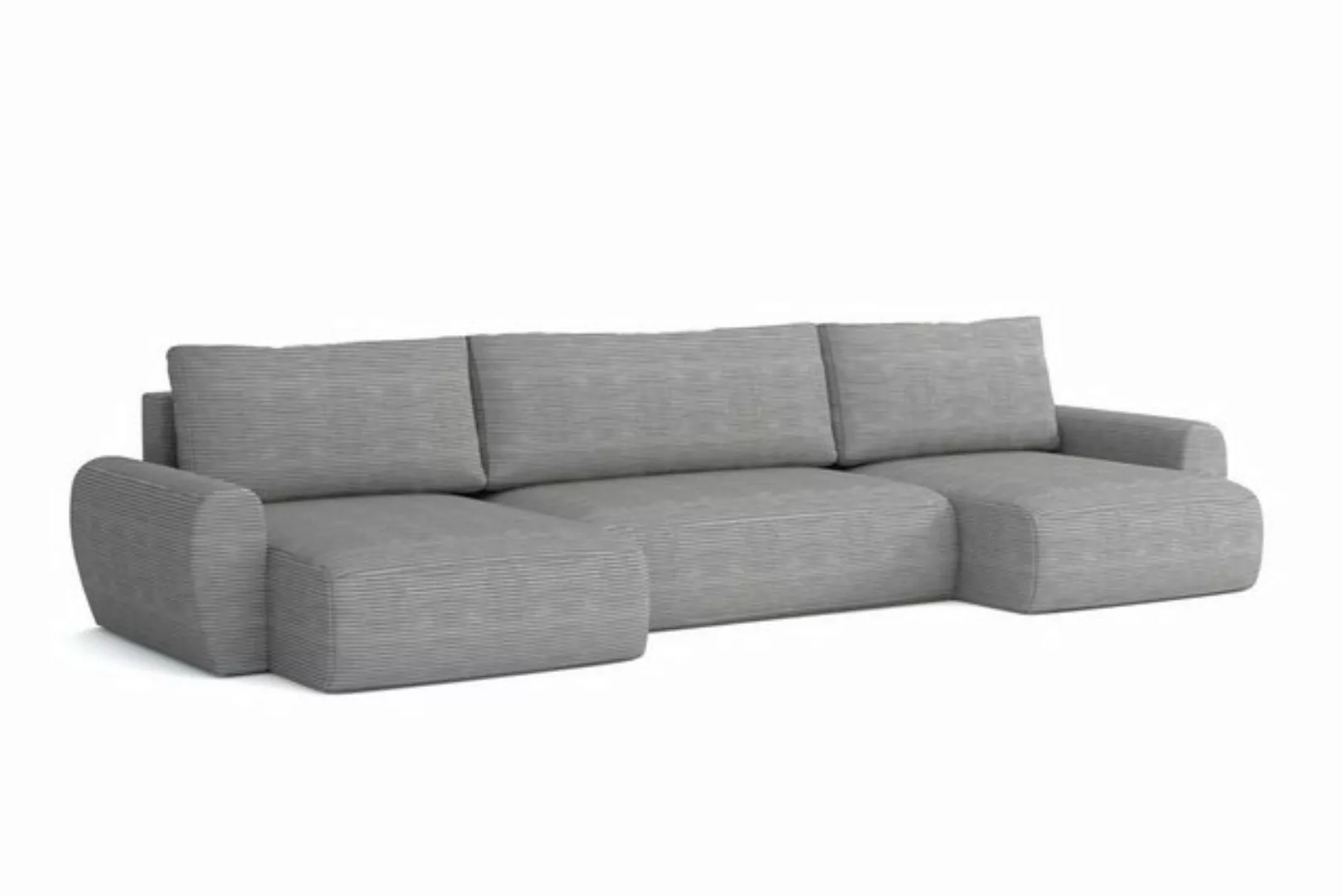 Deine Möbel 24 Big-Sofa HEIDI U 397 cm breit Ecksofa Sofa Wohnzimmer U-Couc günstig online kaufen