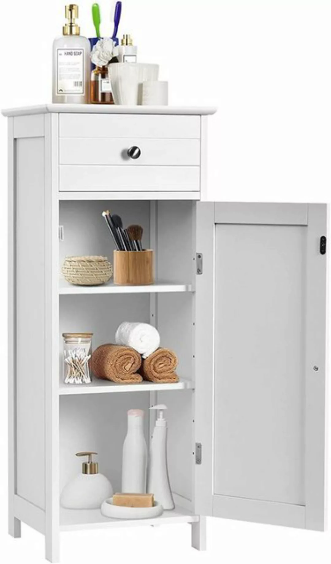 KOMFOTTEU Midischrank Badschrank mit Schublade,30 x 35 x 87 cm günstig online kaufen