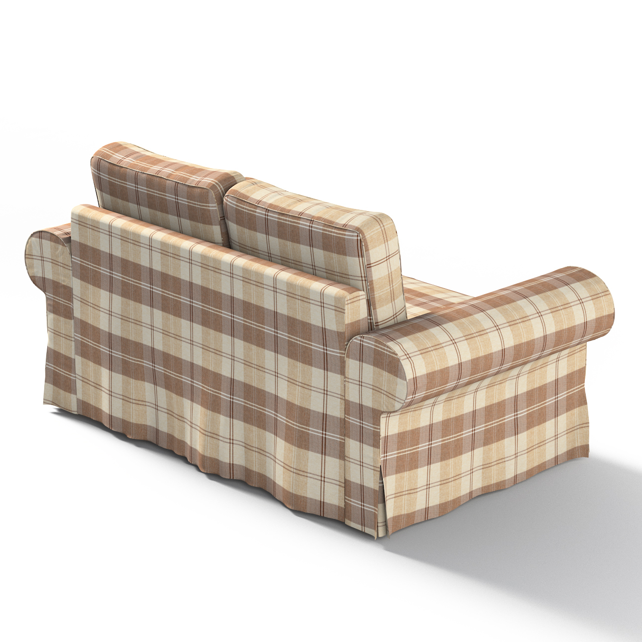 Bezug für Backabro 2-Sitzer Sofa ausklappbar, braun-beige, Bezug für Backab günstig online kaufen