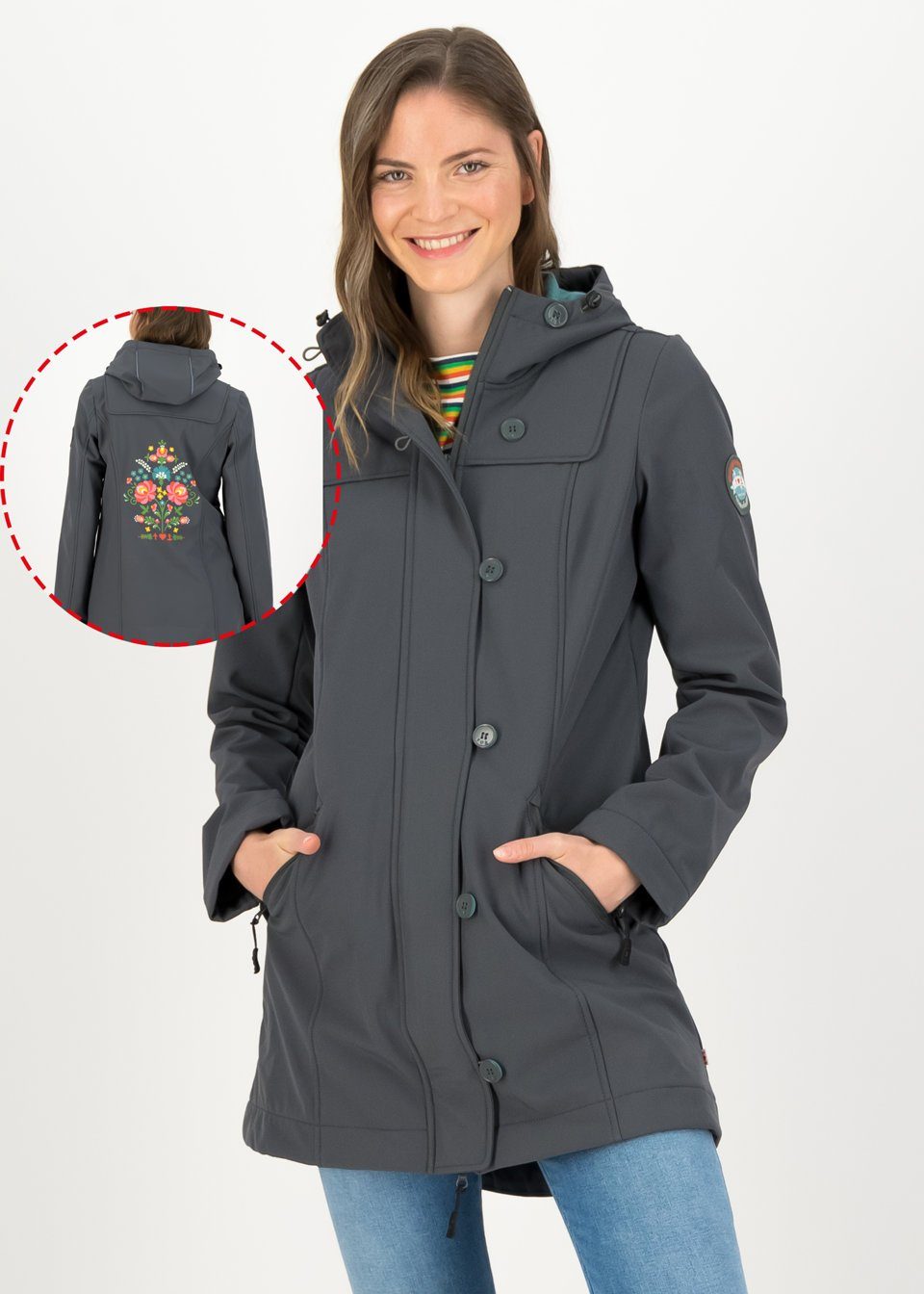 Blutsgeschwister Softshelljacke Blutsgeschwister Wild Weather Long günstig online kaufen