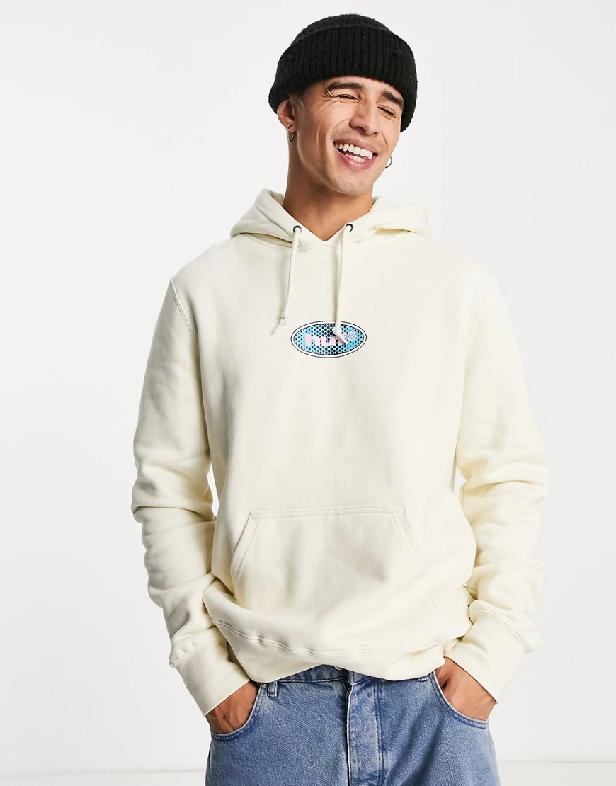 HUF – Heatwave – Kapuzenpullover in Creme-Weiß günstig online kaufen