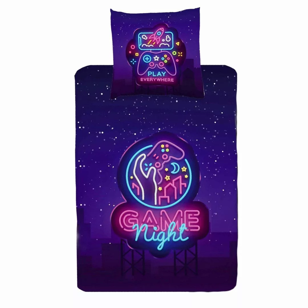 MTOnlinehandel Bettwäsche Gaming, Blue Light Lava, günstig online kaufen