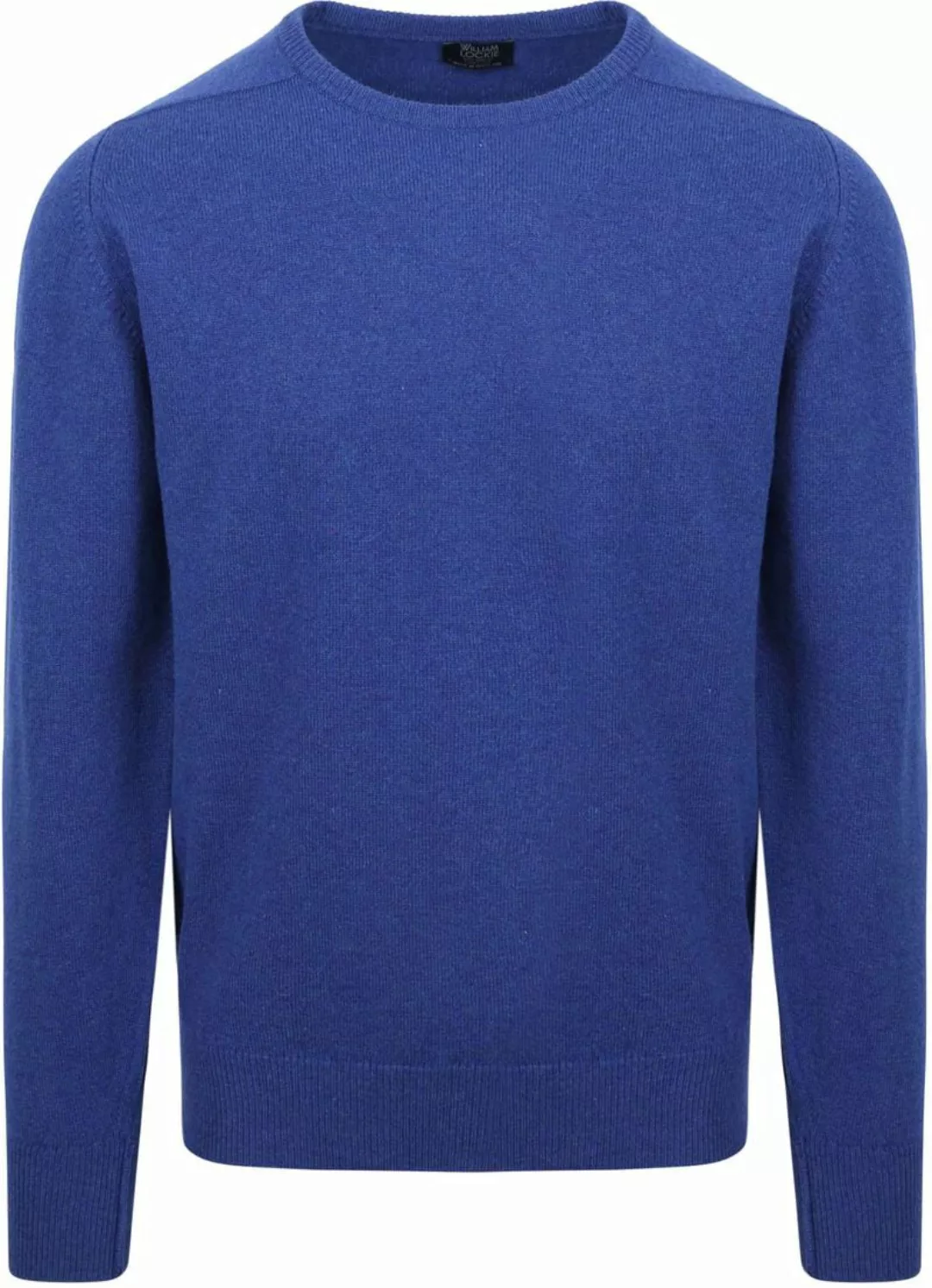 William Lockie O-Auschnitt Pullover Lammwolle Blau - Größe XL günstig online kaufen