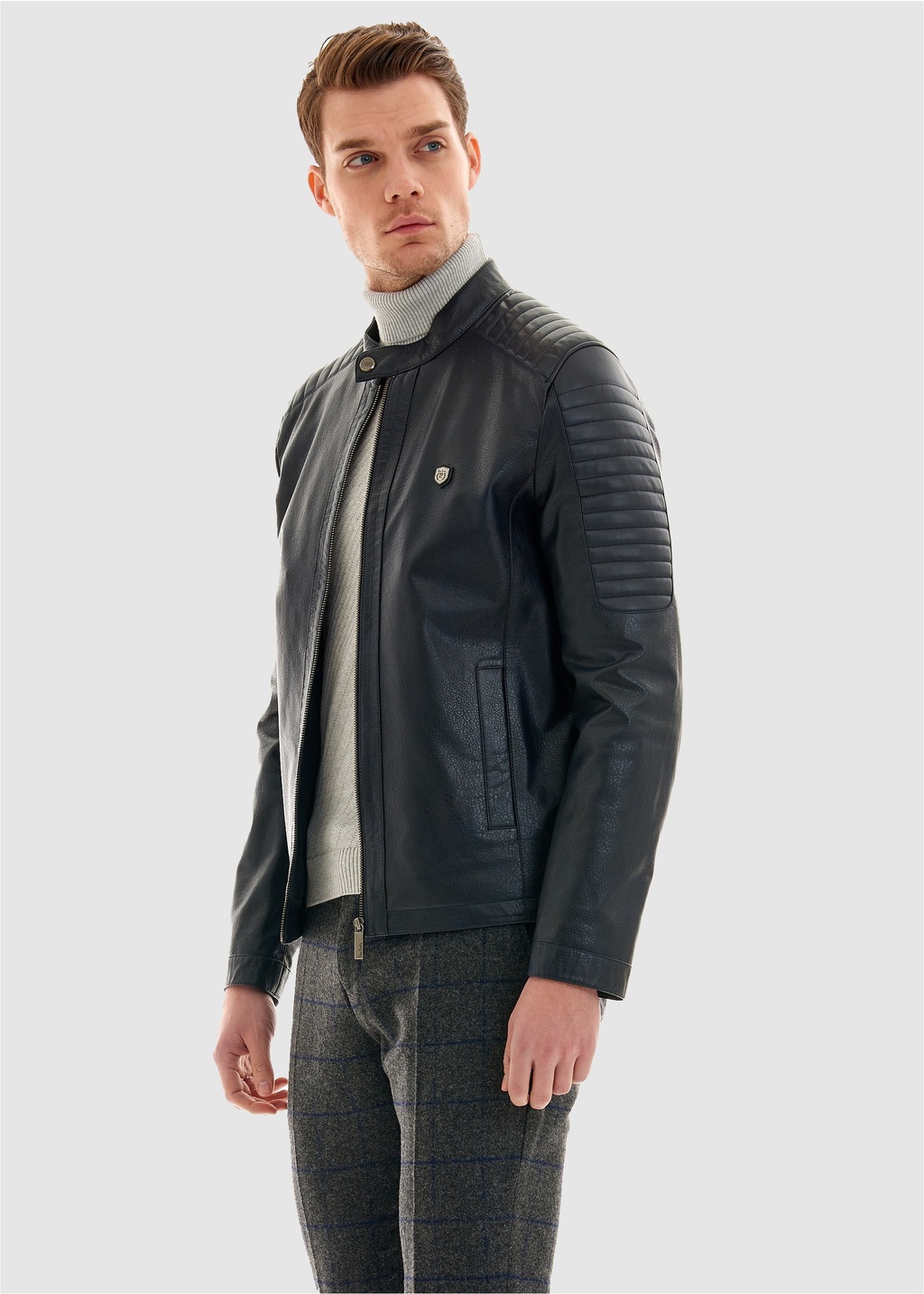 Pierre Cardin Lederjacke, in modischer Leder-Optik günstig online kaufen