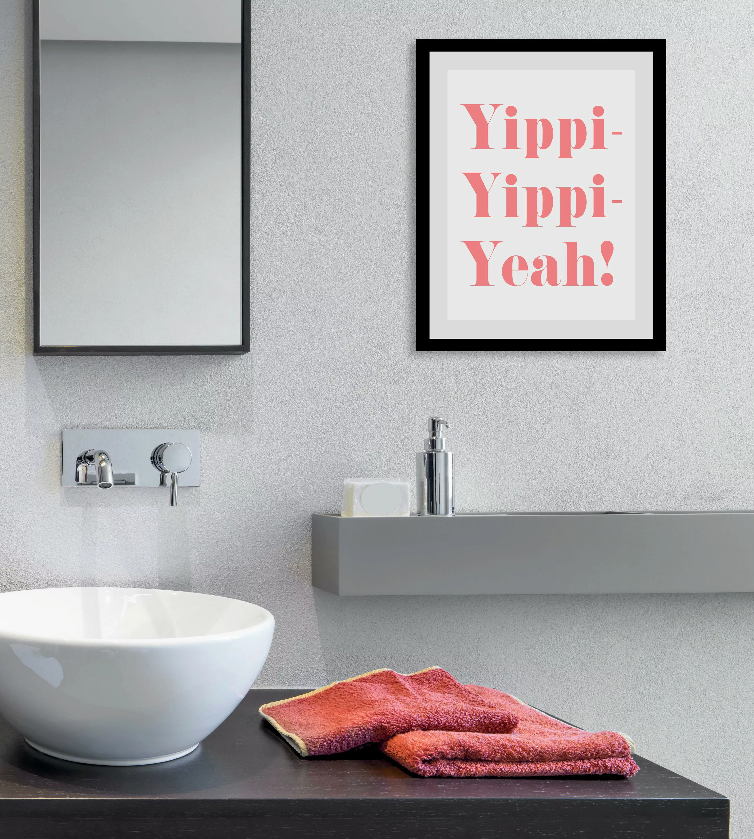 queence Bild "Yippi Yppi Yeah", in 3 Größen, gerahmt günstig online kaufen