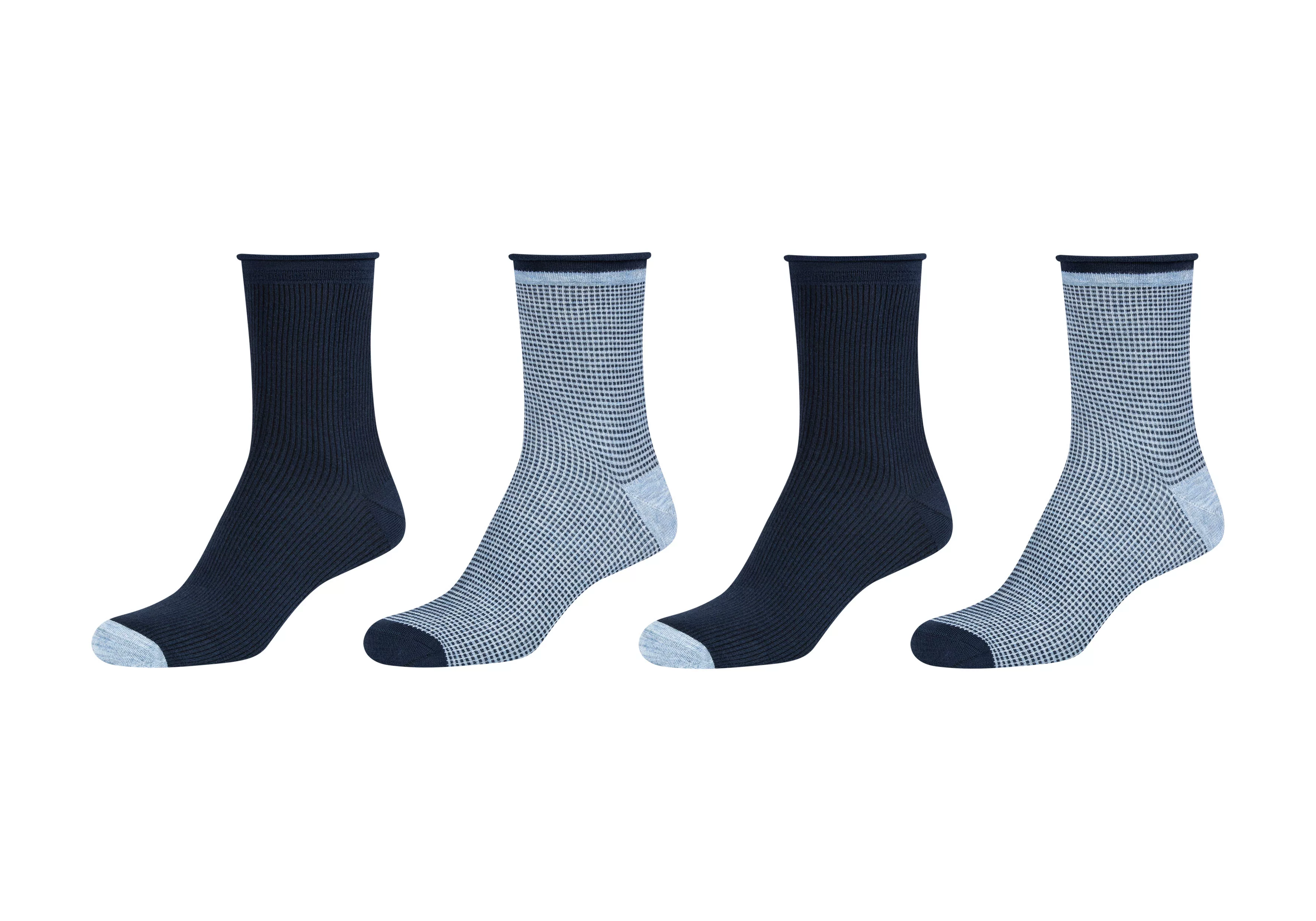 Camano Langsocken "mit verstärkter Ferse", (4er Pack), mit hautfreundlichem günstig online kaufen