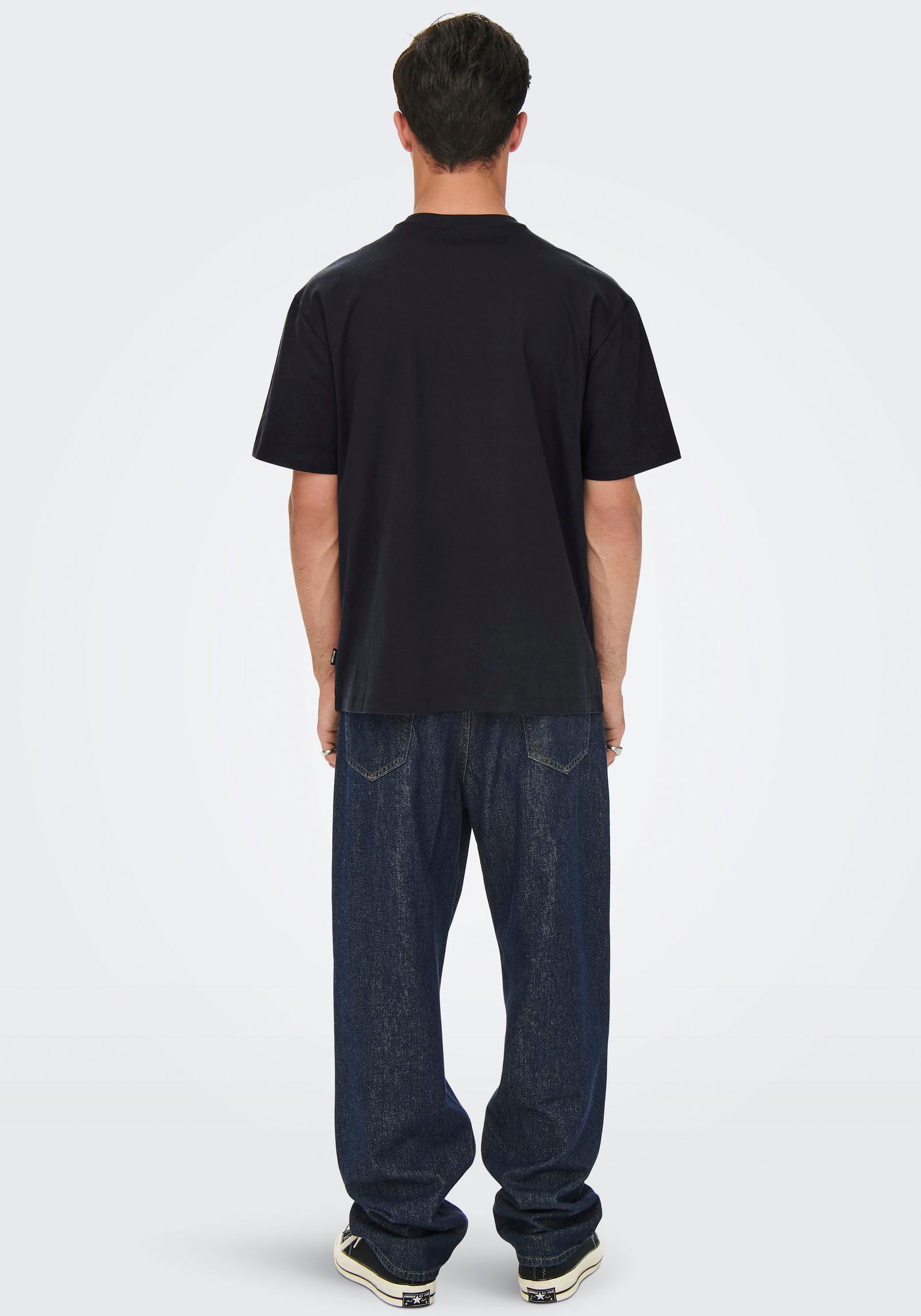 ONLY & SONS T-Shirt - oversize kurzarm Shirt - Basic T-Shirt einfarbig - un günstig online kaufen