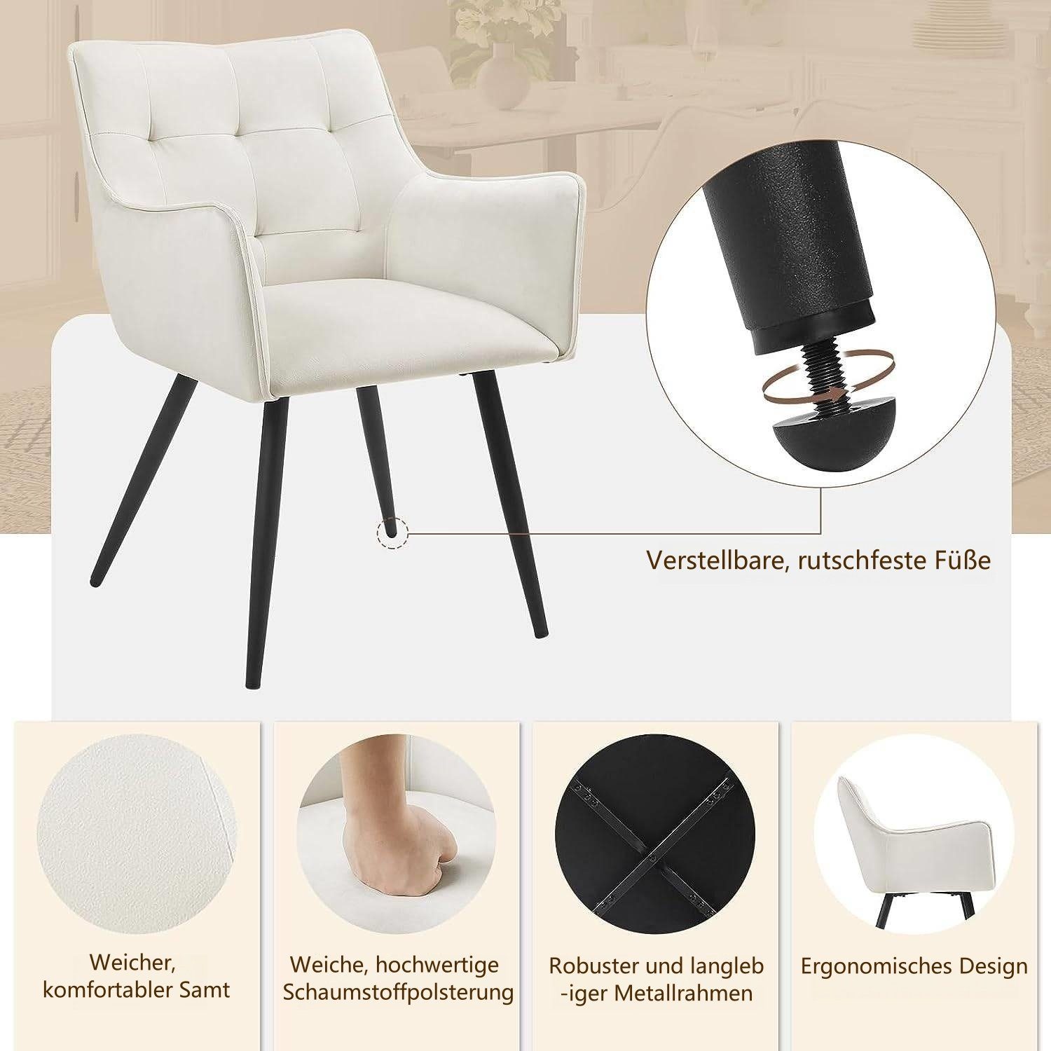 Woltu 4-Fußstuhl (Set, 2 St), mit günstig online kaufen