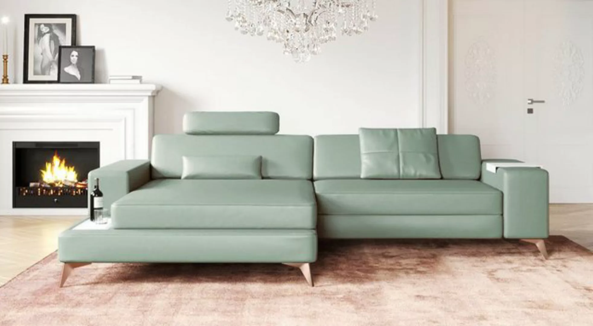 BULLHOFF Ecksofa Ecksofa Leder Eckcouch L-Form Designsofa »MÜNCHEN IV« von günstig online kaufen