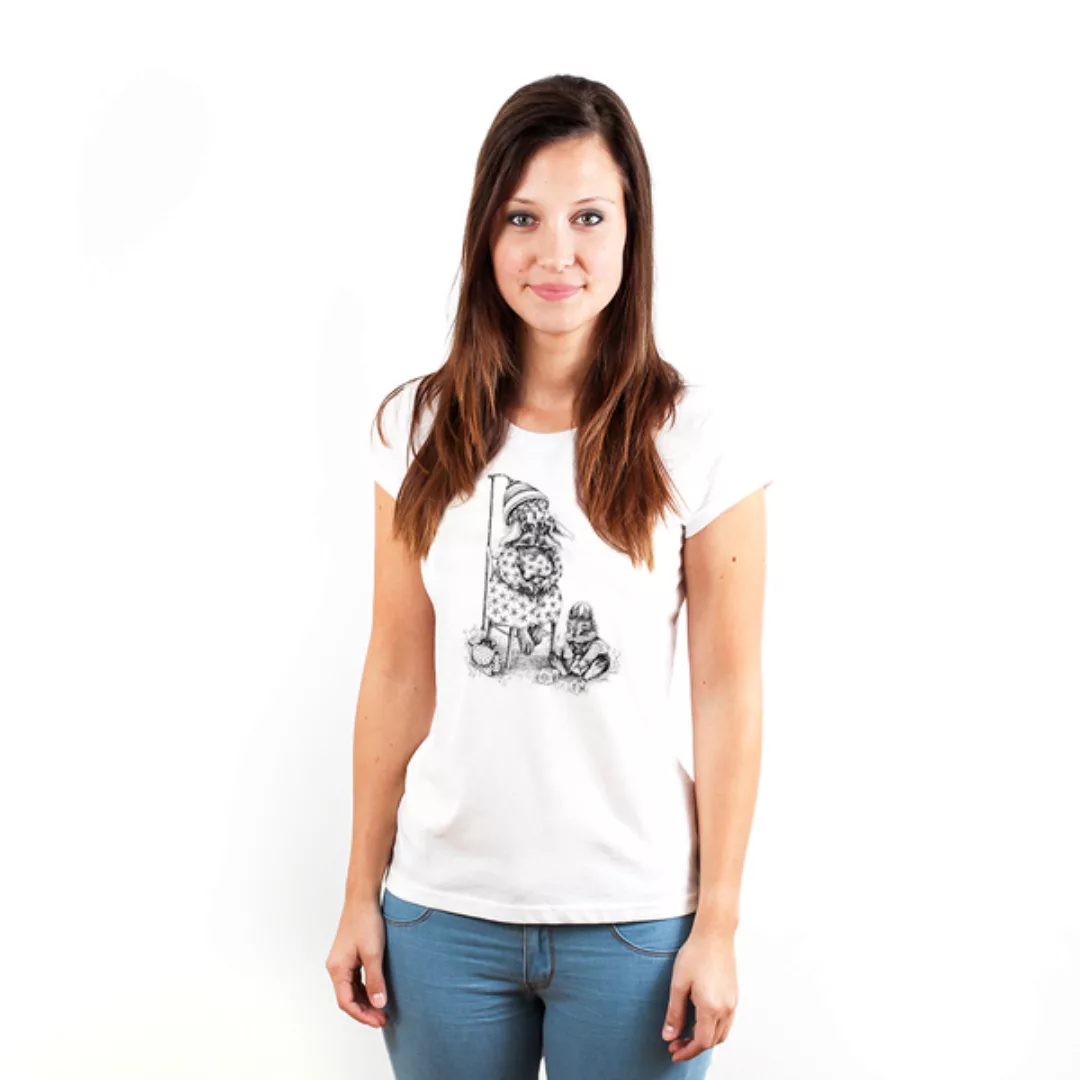 Angora Rabbit Mummy And Son - Frauenshirt Aus Biobaumwolle günstig online kaufen