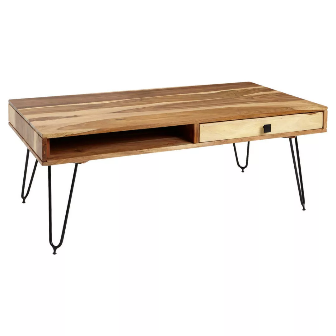 Couchtisch BAGLI Massiv-Holz Akazie 120 cm breit Wohnzimmer-Tisch Design Me günstig online kaufen
