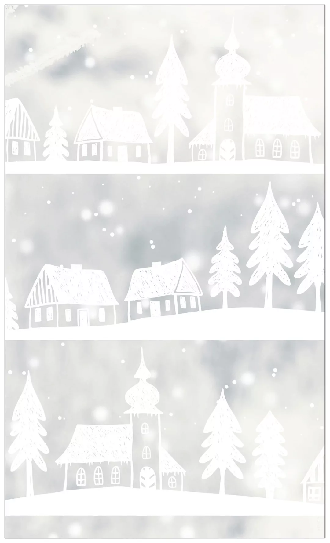 MySpotti Fensterfolie "Look Winter Village white", halbtransparent, glattst günstig online kaufen