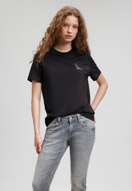 Mavi T-Shirt T-Shirt Rundhals Kurzarm Top Oberteil mit Print (1-tlg) 7608 i günstig online kaufen