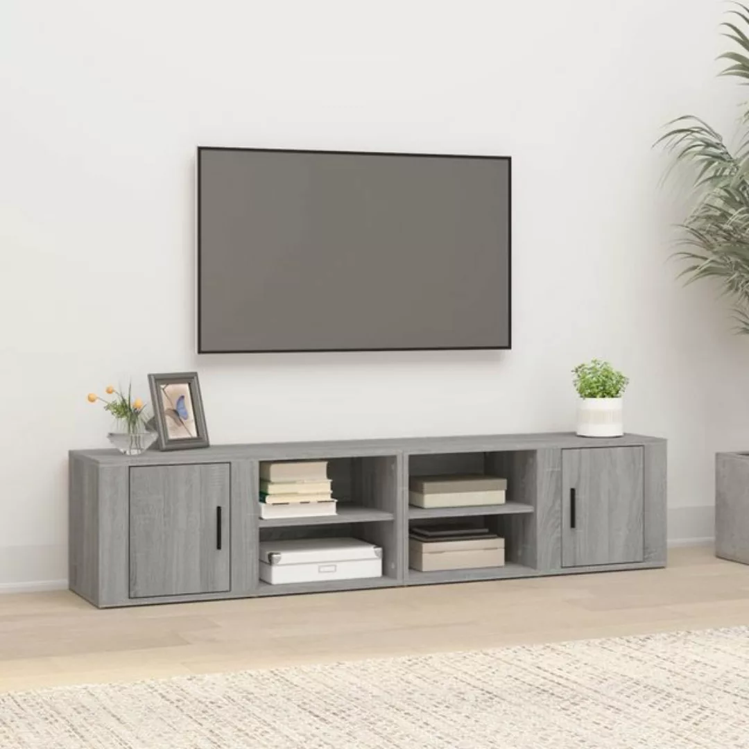 vidaXL TV-Schrank TV-Schränke 2 Stk Grau Sonoma 80x31,5x36 cm Spanplatte TV günstig online kaufen