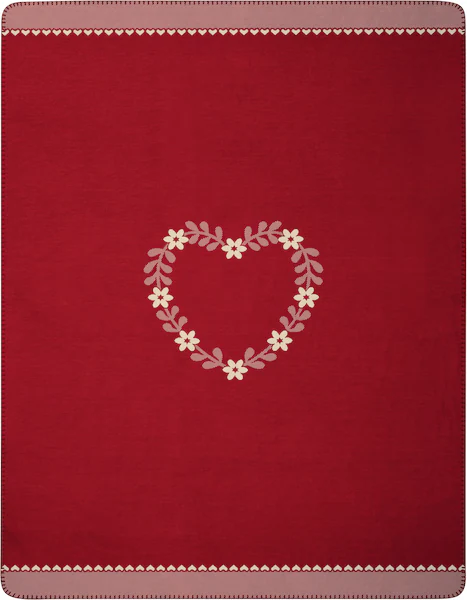 Biederlack Wohndecke »Wohndecke Heartwarming«, im romantischen Design günstig online kaufen