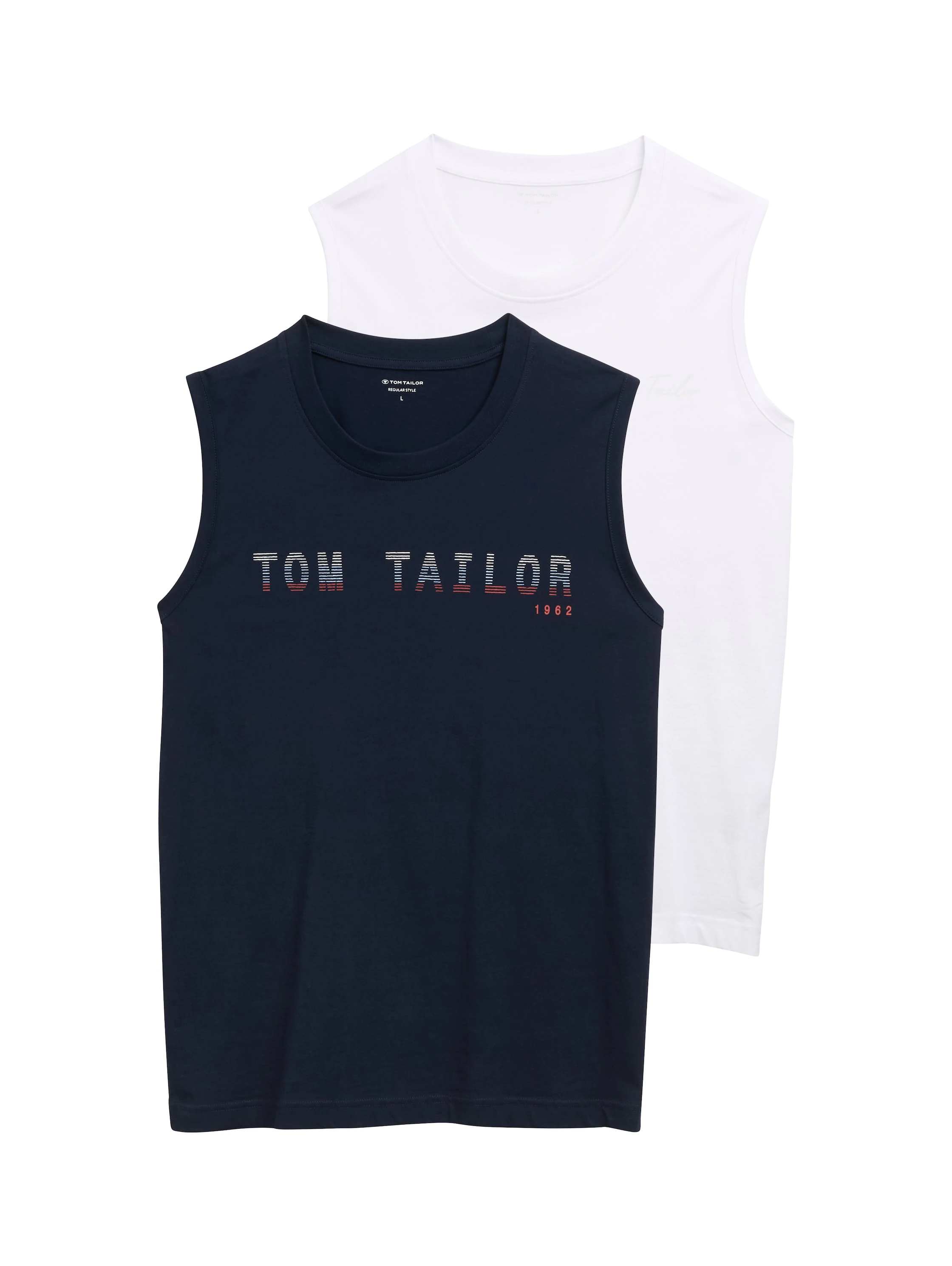 TOM TAILOR T-Shirt, (Packung, 2 tlg.), mit Frontprint günstig online kaufen