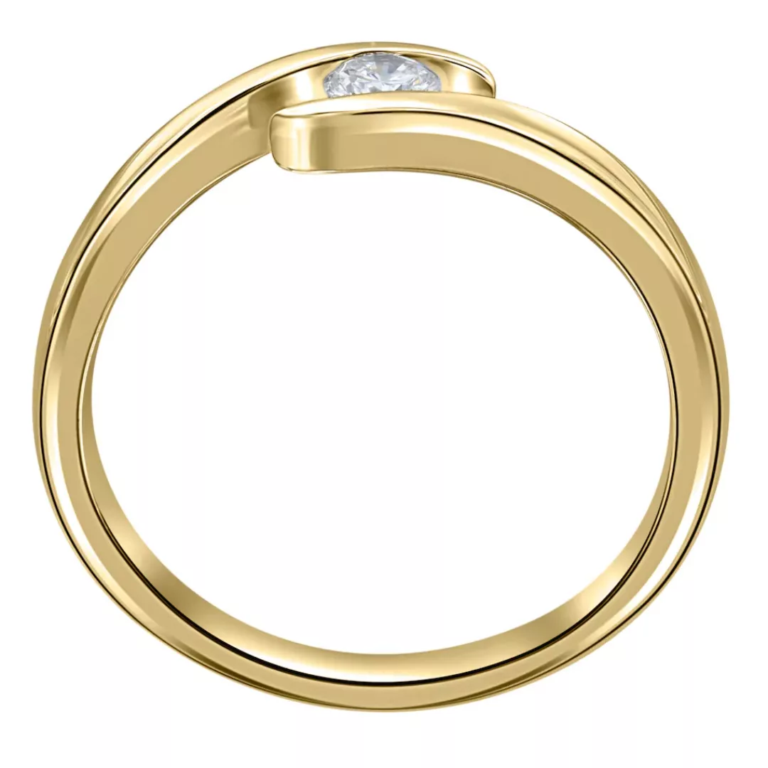 ONE ELEMENT Diamantring "0,10 ct Diamant Brillant Spannfassung Ring aus 585 günstig online kaufen