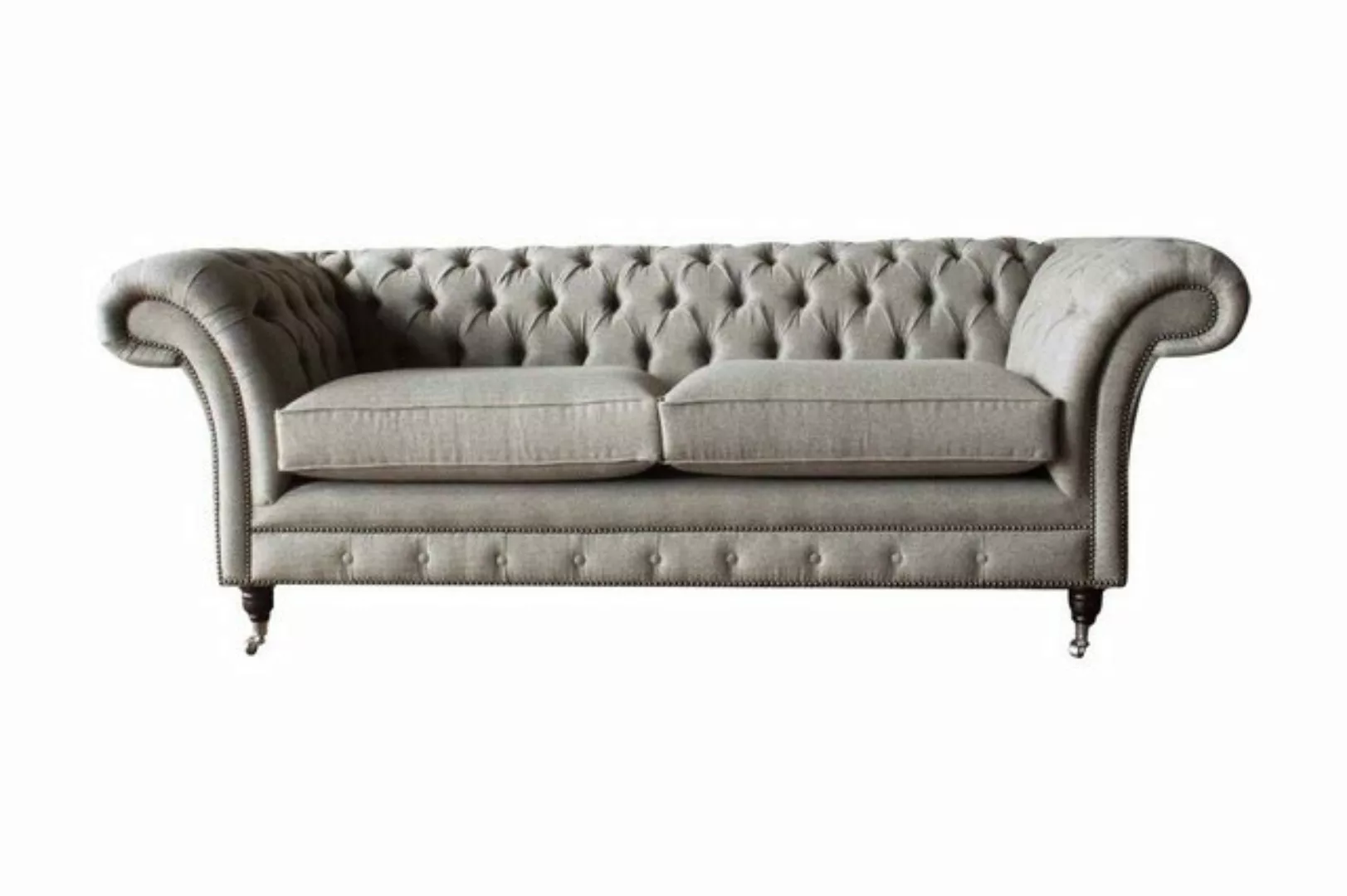 Xlmoebel Sofa Englisches Chesterfield Sofa Sitzmöbel Büro 3-Sitzer Samt 230 günstig online kaufen