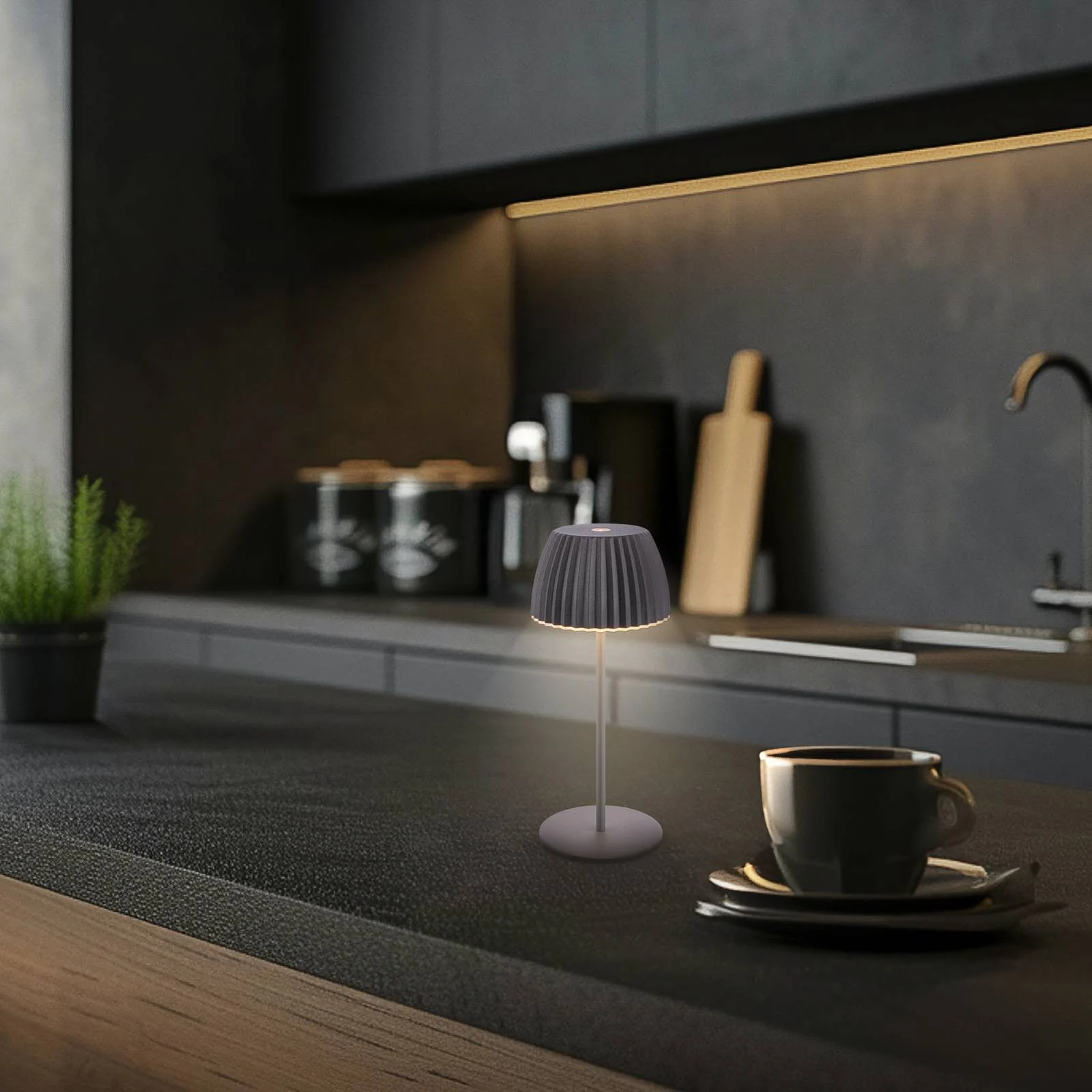 Briloner Leuchten LED Tischleuchte Riffle Tischlampe günstig online kaufen