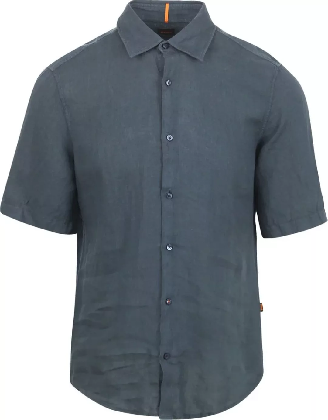 BOSS Rash Short Sleeve Hemd Leinen Navy - Größe XL günstig online kaufen