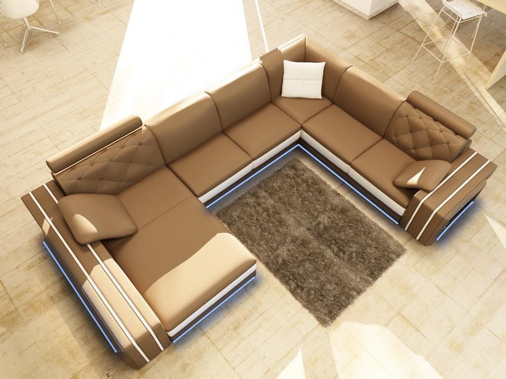 Xlmoebel Ecksofa Neu Ecksofa Wohnzimmer Set XXL mit Lederbezug, Hergestellt günstig online kaufen