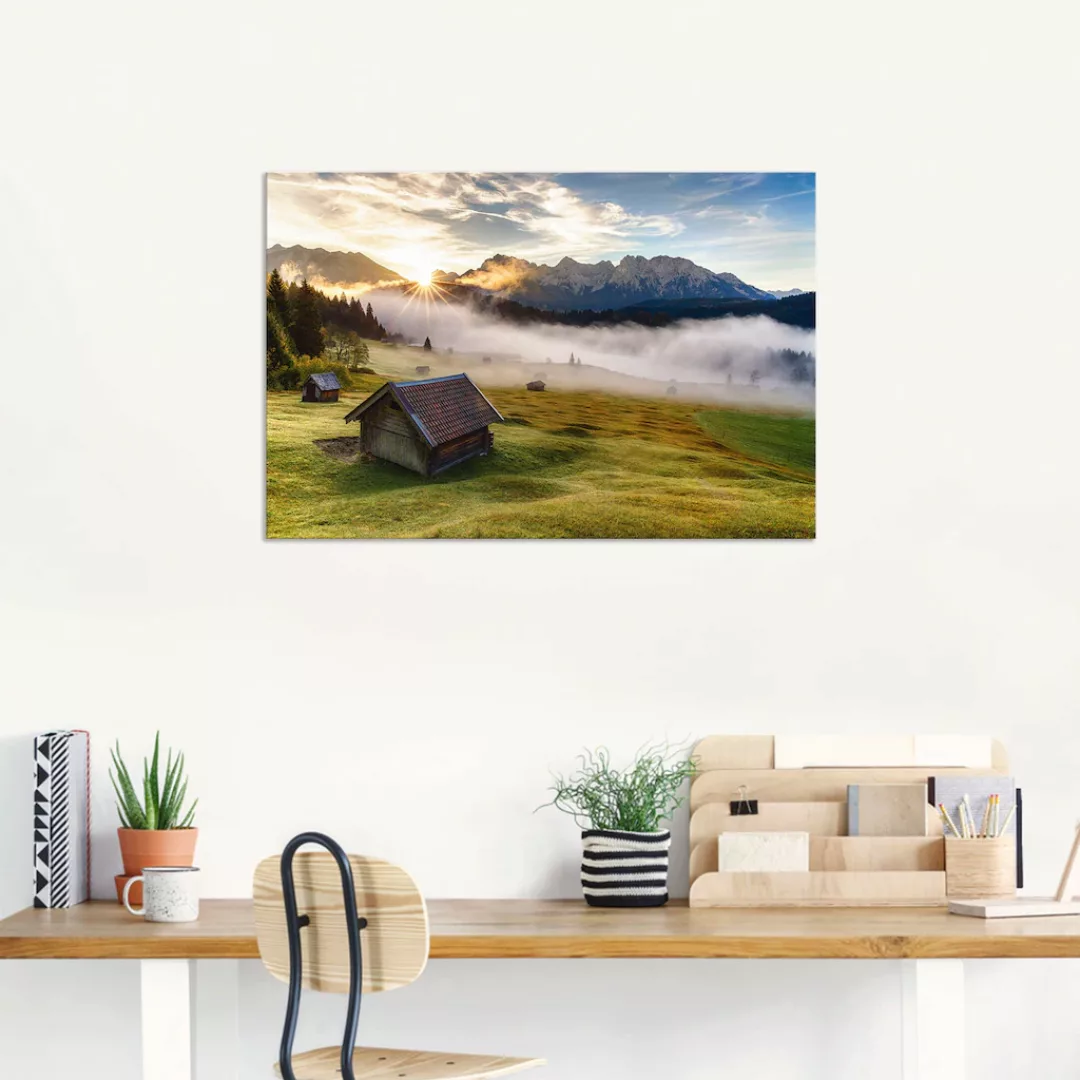 Artland Wandbild »Herbst in Bayern«, Berge & Alpenbilder, (1 St.), als Alub günstig online kaufen