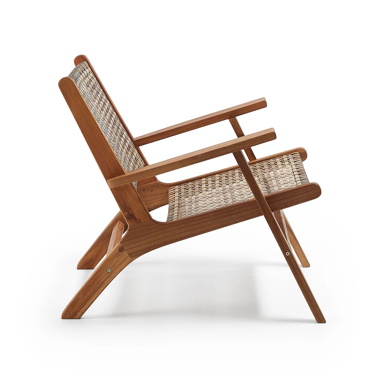 Natur24 Sessel Grignoon massivem Akazienholz und geflochtenem Rattan stuhl günstig online kaufen