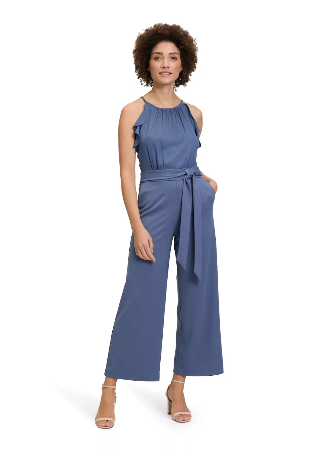 Vera Mont Overall Vera Mont Jumpsuit mit Volant (1-tlg) Bindeband günstig online kaufen