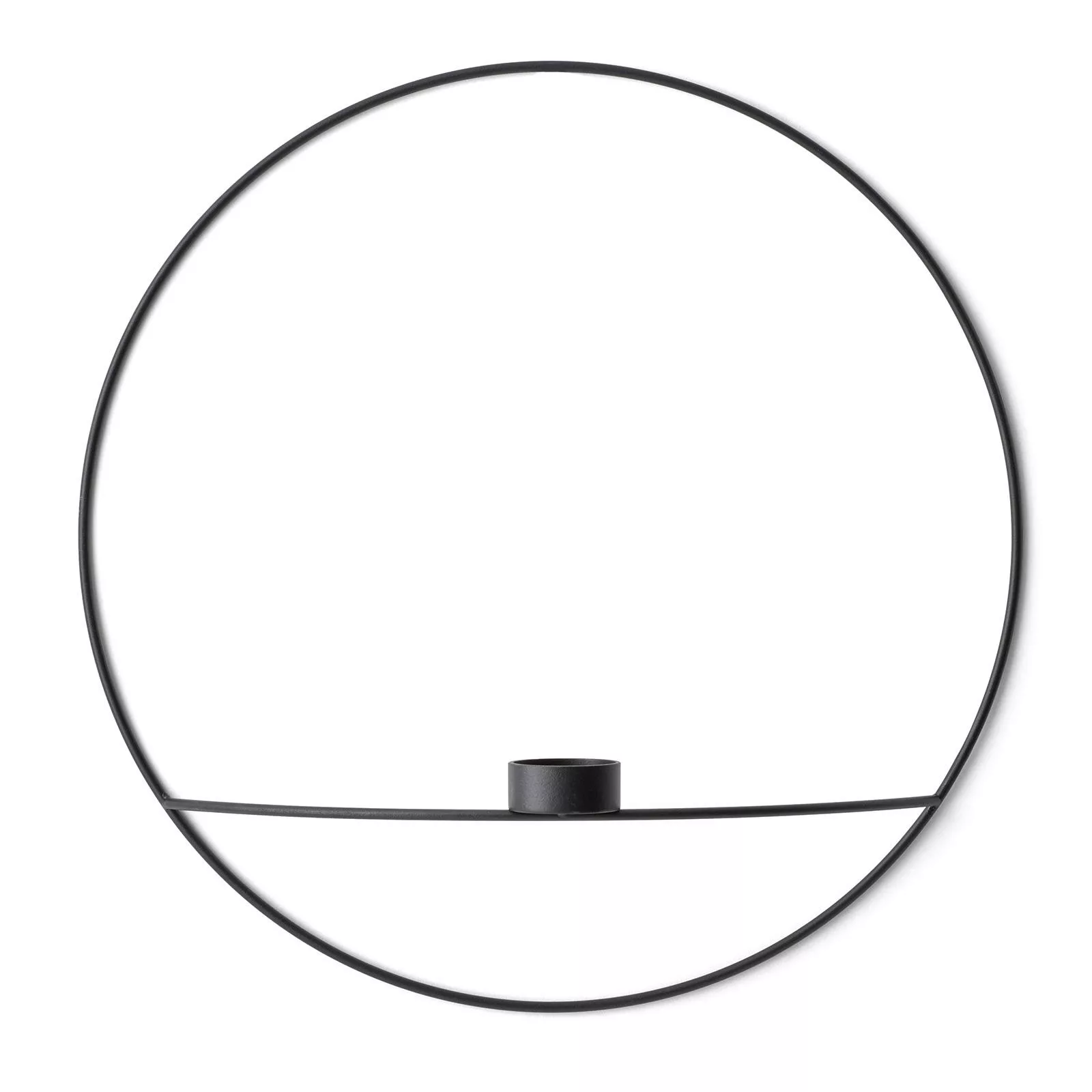Menu - POV Circle Wandteelichthalter L - schwarz/pulverbeschichteter Stahl/ günstig online kaufen